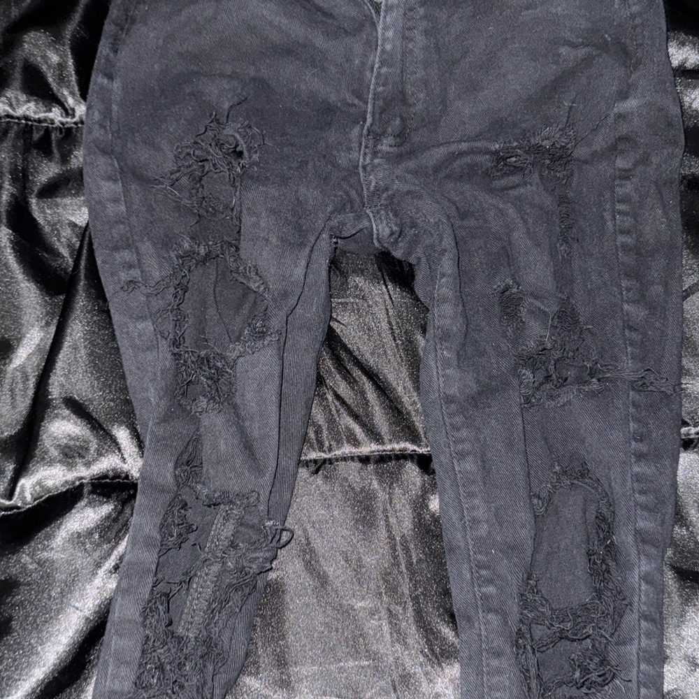 Distressed Black Jeans